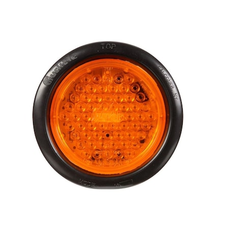 Truck-Lite Super 44, Led, Strobe, 42 Diode, Round Yellow, Amber Grommet Mount Forget S.S.,  44101Y